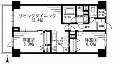 レジディア目白 604 間取り図