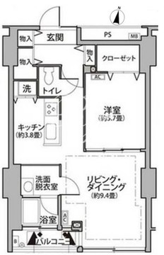 東雲キャナルコートCODAN 11-712 間取り図