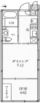 ルクレ高田馬場 203 間取り図