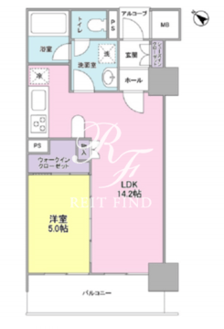 グレンパークG-WEST 505 間取り図
