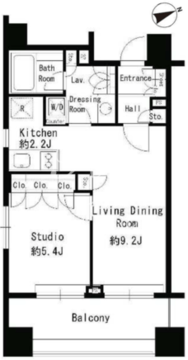 パークアクシス青山骨董通り 303 間取り図