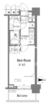 パークアクシス辰巳ステージ 318 間取り図