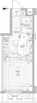 プレミアムキューブG北新宿DEUX 312 間取り図
