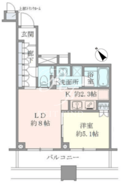 ブリリアタワーズ目黒 N-2107 間取り図