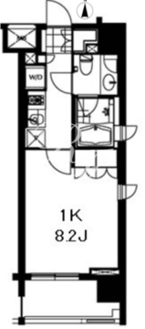 芝ウエスト 801 間取り図