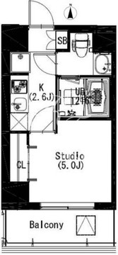 エスティメゾン戸越 605 間取り図