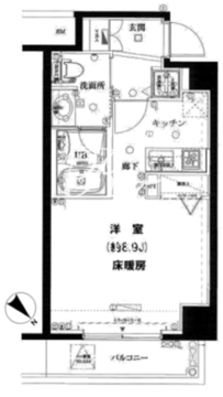 アデッソ上野ベレッツァ 1002 間取り図