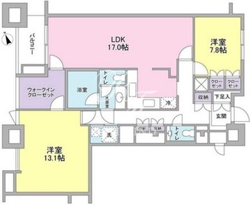 愛宕ビューアパートメント 1602 間取り図