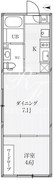 ルクレ高田馬場 502 間取り図