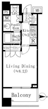 パークアクシス青山骨董通り 402 間取り図