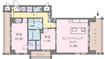 プレミアム白金台 201 間取り図