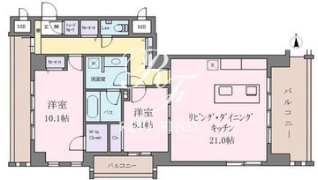 プレミアム白金台 301 間取り図