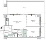 ブルックサイド水天宮前 602 間取り図