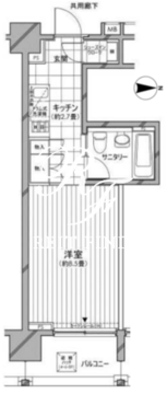 カスタリア麻布十番七面坂 404 間取り図