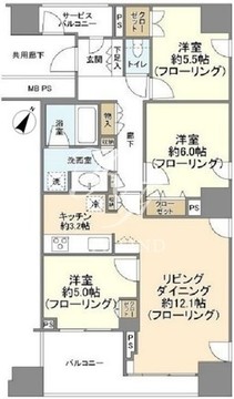 ル・サンク大崎ウィズタワー 1310 間取り図
