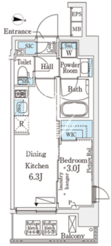 イプセ住吉 403 間取り図