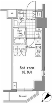 パークハビオ新橋 1204 間取り図