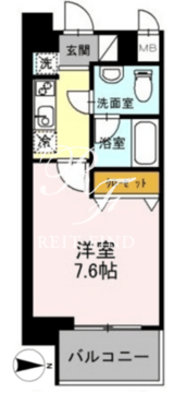 カスタリア住吉 604 間取り図