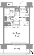 パークアクシス渋谷桜丘 W-802 間取り図