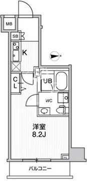 ジェノヴィア三ノ輪2スカイガーデン 502 間取り図