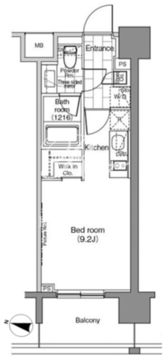 パークハビオ恵比寿 1305 間取り図