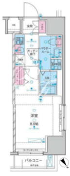 ジェノヴィア浅草駅前スカイガーデン 601 間取り図