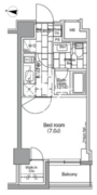 パークハビオ日本橋蛎殻町 504 間取り図