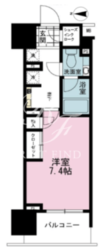 クレヴィア両国国技館通り 404 間取り図