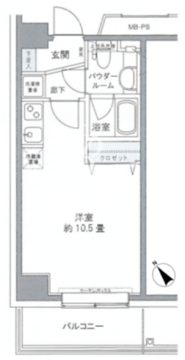 プライムアーバン豊洲 601 間取り図