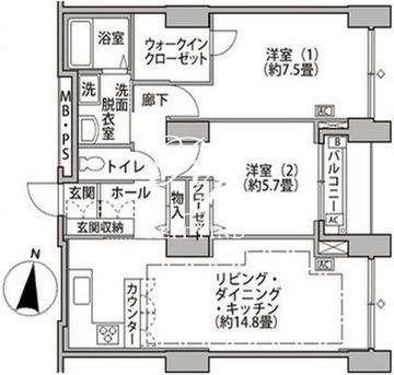 東雲キャナルコートCODAN 14-806 間取り図