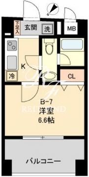 コモド水天宮レジデンス 602 間取り図