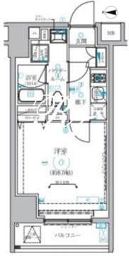 ベルシード蒲田2 1002 間取り図