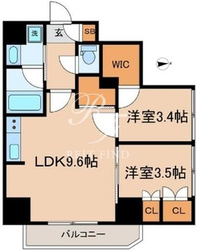レヴァンテ浅草観音壱 1102 間取り図