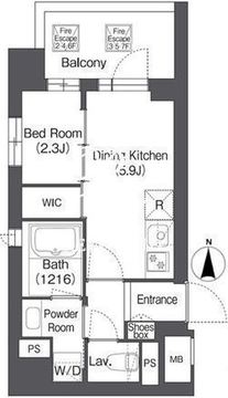 コンフォリア森下サウス 409 間取り図
