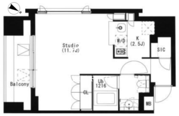 品川イースト 401 間取り図