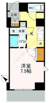 スカイステージ築地 501 間取り図