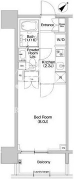 コンフォリア品川イースト 608 間取り図