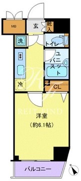 パレステュディオ渋谷ウエスト 208 間取り図
