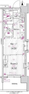 ガーラ・グランディ深川住吉 1003 間取り図
