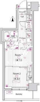 ガーラ・グランディ深川住吉 1101 間取り図