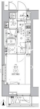 ドムススタイル高田馬場 202 間取り図