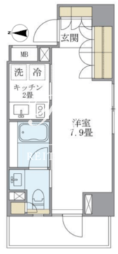 ブリリアイスト白金高輪 502 間取り図