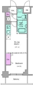 クレヴィアリグゼ西巣鴨 403 間取り図