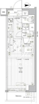 プレミアムキューブG北新宿DEUX 308 間取り図