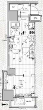 プレミアムキューブ亀戸 201 間取り図