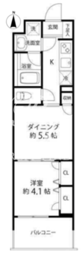 デュオステージ白金高輪 206 間取り図