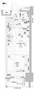 プレミアムキューブ亀戸 1302 間取り図