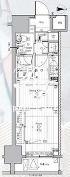 プレミアムキューブ亀戸 703 間取り図