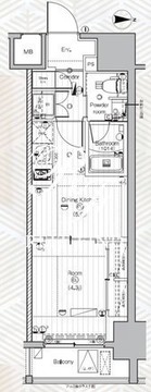 プレミアムキューブ亀戸 404 間取り図