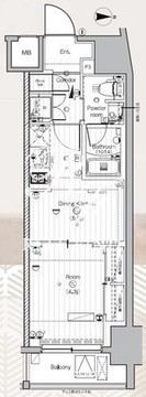 プレミアムキューブ亀戸 804 間取り図